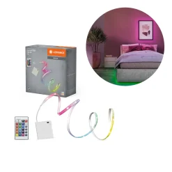 OSRAM RGB LED Strip | batteridrevet| m/Fjernbetjening | 5 meter | IP20 | Plug n Play