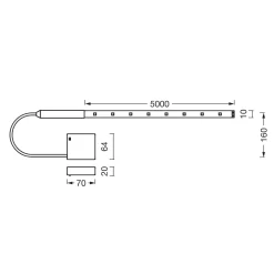 OSRAM RGB LED Strip | batteridrevet| m/Fjernbetjening | 5 meter | IP20 | Plug n Play