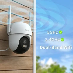 Overvågningskamera | Udendørs | 2.4 og 5GHz Wi-Fi | Pan Tilt
