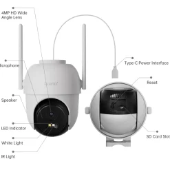 Overvågningskamera | Udendørs | 2.4 og 5GHz Wi-Fi | Pan Tilt