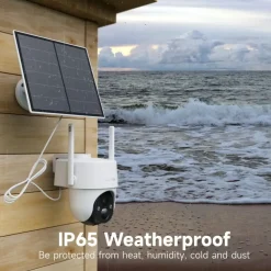 Overvågningskamera inkl. Solcellepanel | Udendørs | 4G | Pan Tilt
