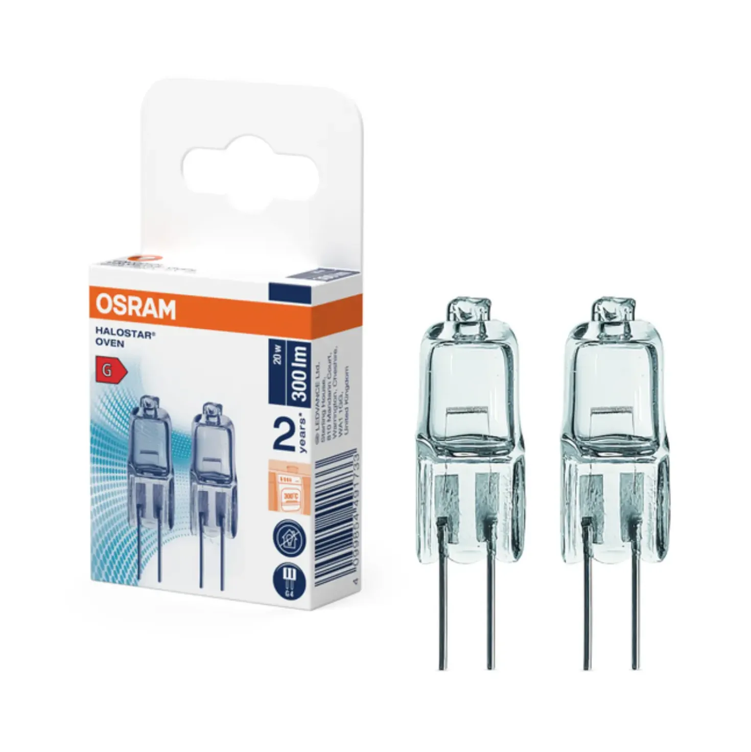 Ovnlampe | 2stk | HALOSTAR | Osram | 20W | 12V | G4