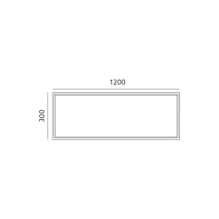 Påbygningsamme til LED Panel 30x120 | 45mm | Skrueløs | Hvid