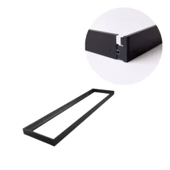 Påbygningsamme til LED Panel 30x120 | Skrueløs | Sort