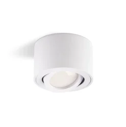 Påbygningsspots | 10 stk. pakke inkl. lyskilder 3000K | Hvid | m. Kip | Indendørs | 230V