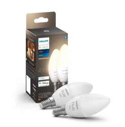 Philips Hue E14 | 2-Pak | White | Kerte | 2700K | 470lm | 5,5W