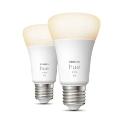Philips Hue E27 | 2-pak | White | 2700K | 9W | 806lm