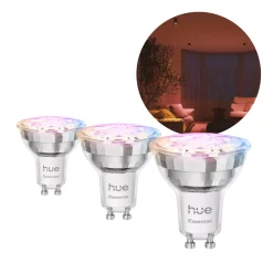 Philips Hue Essential GU10 | 3-Pak | White & Color Ambiance | 345lm | 4.7W