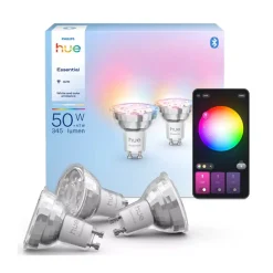 Philips Hue Essential GU10 | 3-Pak | White & Color Ambiance | 345lm | 4.7W