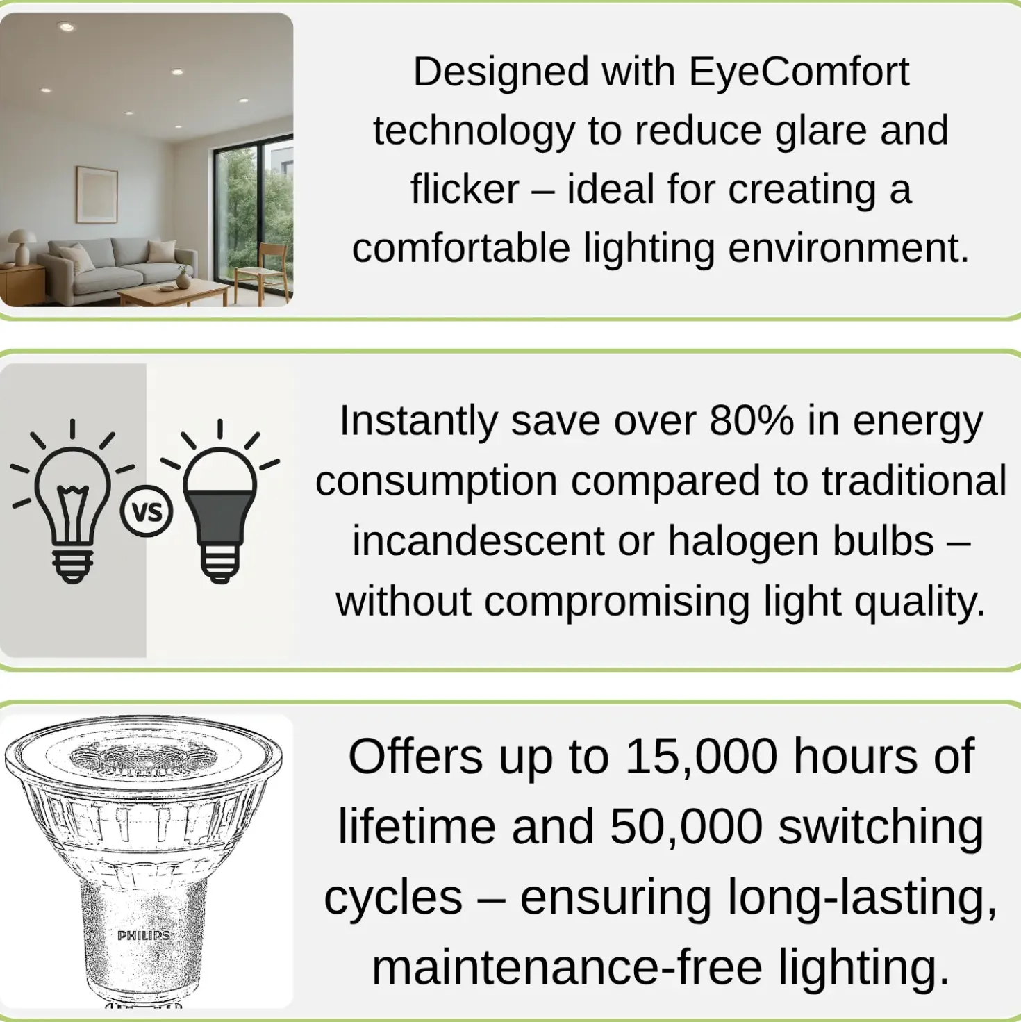 Philips LED Spot GU10 | 6-pak | 4,6W | 390lm | 4000K
