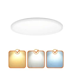 Plafond Lampe | Ø300 | 3CCT | 1800lm | 18W | IP54 | NIVERA | Hvid