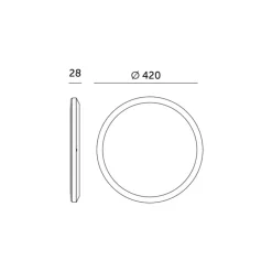 Plafond Lampe med Sensor | Ø420 | 3CCT | 3200lm | 32W | IP54 | NIVERA LX | Hvid