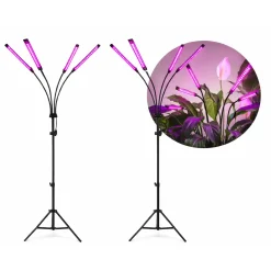 Plantelys Lampe | 2 pak | 69 PPF | 30W | 4 Lyselementer | VITARO 4ST | Sort