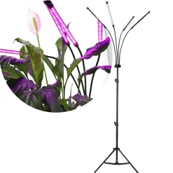 Plantelys Lampe | 2 pak | 69 PPF | 30W | 4 Lyselementer | VITARO 4ST | Sort