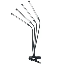 Plantelys Lampe | 23 PPF | 10W | 4 Lyselementer | VITARO 4 CLIP | Sort