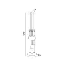 Plantelys Lampe | 23 PPF | 10W | 4 Lyselementer | VITARO 4ST MINI | Sort