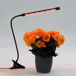 Plantelys Lampe | 1,79 PPF | 3W | 1 Lyselement | Klemme | USB-A | Sort