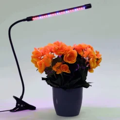 Plantelys Lampe | 1,79 PPF | 3W | 1 Lyselement | Klemme | USB-A | Sort