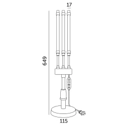 Plantelys Lampe | 23 PPF | 10W | 3 lyselementer | VITARO 3ST MINI | Sort