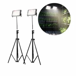 Plantelys Projektør | 2 pak | 60 PPF | 45W | Tripod | FIRON | Sort
