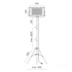 Plantelys Projektør | 2 pak | 60 PPF | 45W | Tripod | FIRON | Sort