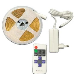 Plug n Play COB LED Strip 24V | 5m | 8mm | 4000K | 343lm/m | 6.6W/m | IP20
