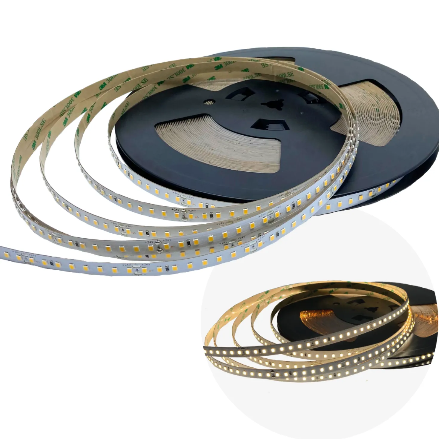 PRO SMD LED Strip 24V | 20m | 10mm | 3000K | 1607 lm/m | 11.52W/m | IP20