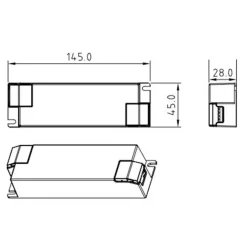 RF LED Panel Driver | 45W | 500-1400mA | 1CH | NFC Dæmpbar Driver