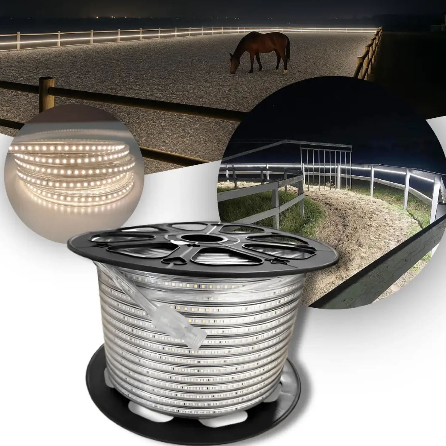 Ridebane lys | 150m | 4000K | 1100lm/m | 8W/m | IP67 | SNAP