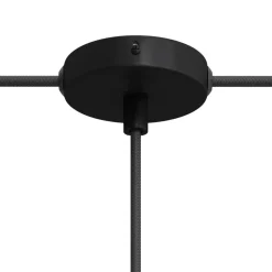 Roset Loft | Baldakin Til Lampe | Creative Cables | Sort | Ø80mm | Med Sidehuller