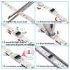 Samlestykke | 8mm | IP20 | SMD LED Strip | Enkelt Farve LED Bånd | 2 Pin | Beetle