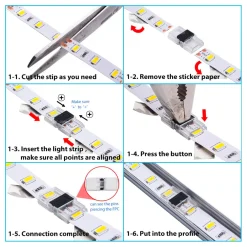 Samlestykke | 8mm | IP20 | SMD LED Strip | Enkelt Farve LED Bånd | 2 Pin | Beetle