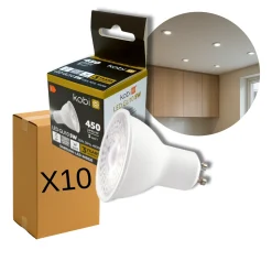 Samsung GU10 LED pære | 10-Pak | 450lm | 4000K | 5W | Hvid