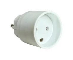 Schuko adapter til DK med jord | 250 V | 16 A | 3680 W | Hvid