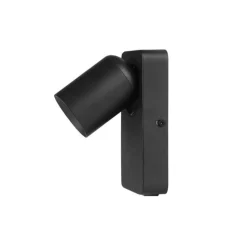 Sengelampe til væg med USB stik | USB Type A + C | GU10 | Sort