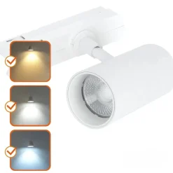 Skinnespot | CCT | 1800lm | 20W | 3-Faset | CORE | Hvid
