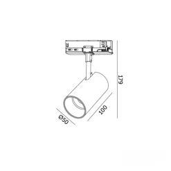 Skinnespot | CCT | 900lm | 10W | 3-Faset | CORE | Hvid