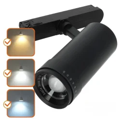 Skinnespot | CCT | 1800lm | 20W | 3-Faset | VISION | Sort