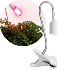 Skrivbordslampe | Hvid | Med klemme | 230V | E27 | 25W | Grolys