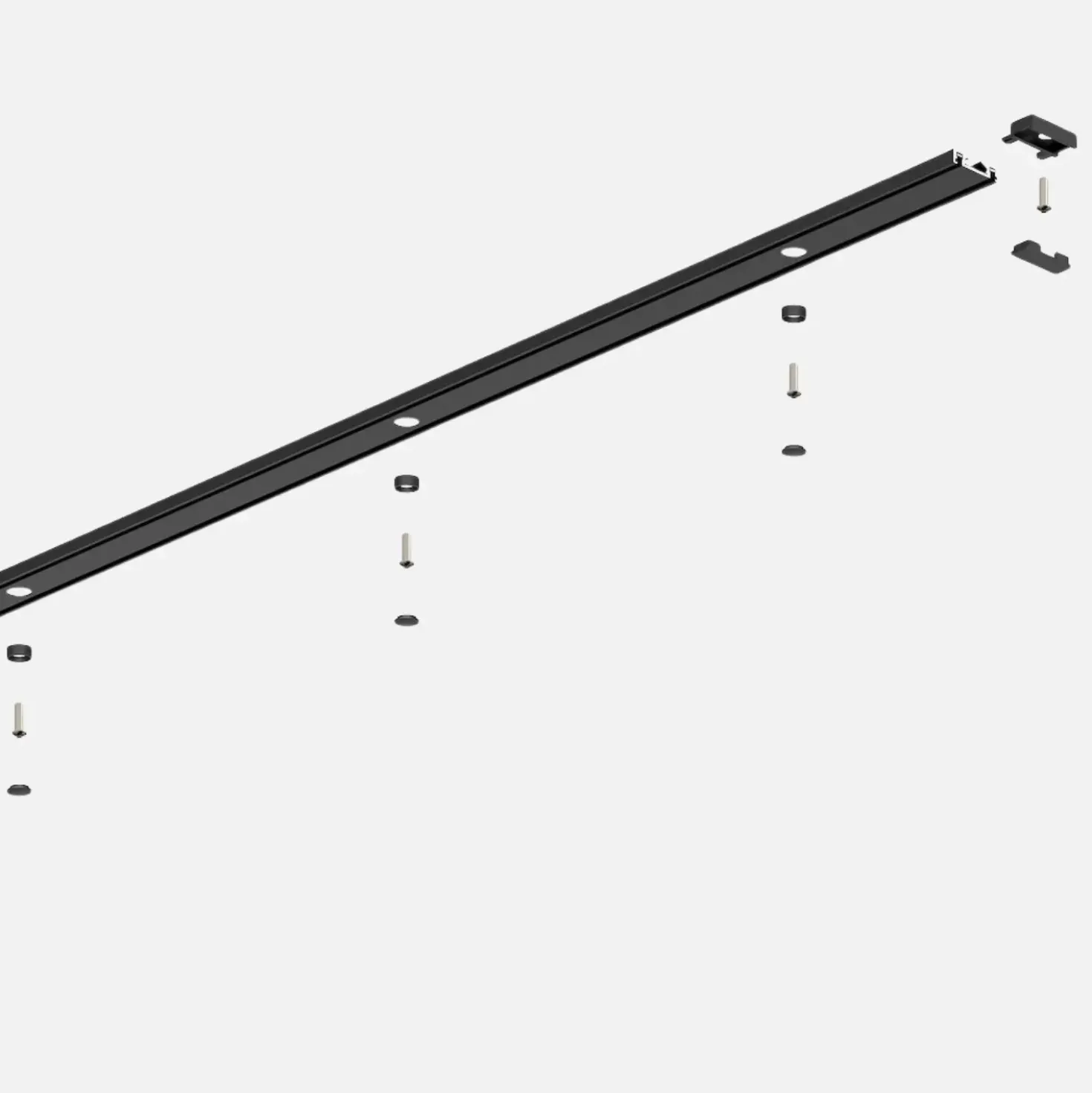 SlimTrack Strømskinne | 1m | 24 Volt | Sort