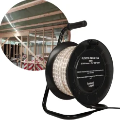 SMD LED Strip Tromle 230V | 25m | 4000K | 1100lm/m | 8W/m | IP67 | GLORIE