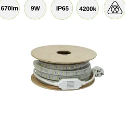 SMD LED Strip 230V | 10m | 4200K | 670lm/m | 9W/m | IP66 | BANDIT