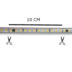 SMD LED STRIP 230V | 10m | 4500K | 900lm/m | 9W/m | IP65 | CUT10 2835