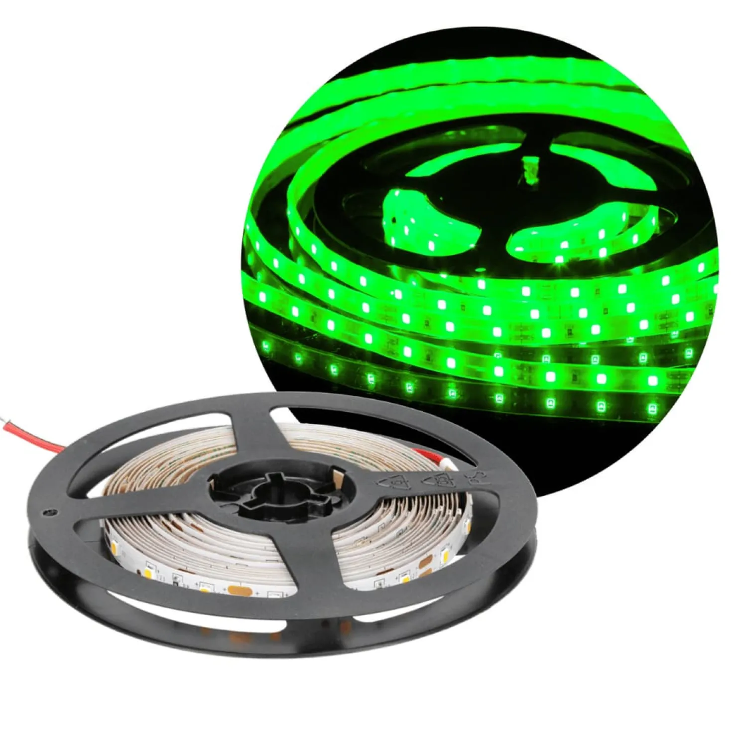 SMD LED Strip 12V | 5m | 8mm | Grøn | 4.8W/m | IP65