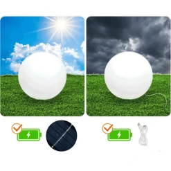 Solcelle Kuglelampe | Udendørs Solcelle Lampe | RGB+3000K | Ø300mm | IP54