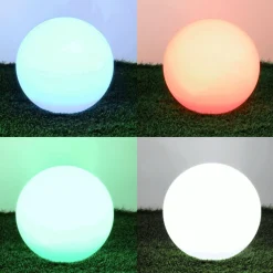 Solcelle Kuglelampe | Udendørs Solcelle Lampe | RGB +3000K | Ø400mm | IP54