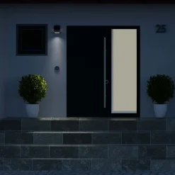 Solcellelampe Udendørs | LED Væglampe | Sort | Bevægelses sensor (45807)