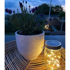 Solcelle Lanterne | Glas | LED | Lys Dekoration (0745)