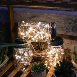 Solcelle Lanterne | Glas | LED | Lys Dekoration (0745)