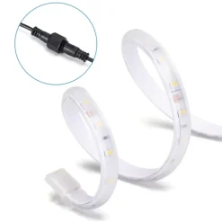 Solcelle LED strip | 3m | 6500K | 300lm | 30W | Separat solpanel | 2m kabel | Sort